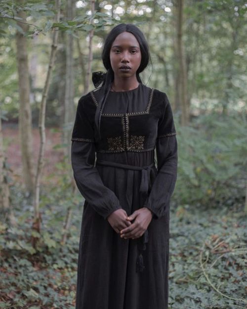 hexandbalances:Nelda velvet top and Ziema cotton dress worn by Rama Barry for Voriagh.