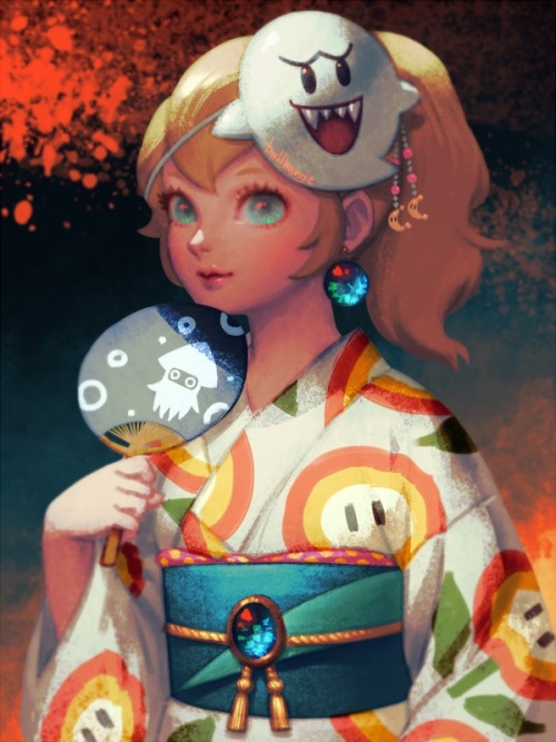 Porn Pics bellhenge:Yukata Peach [Super Mario Odyssey]—