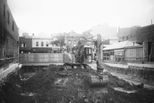 Now how do you get the digger outta the hole? (at Prahran, Victoria, Australia)
