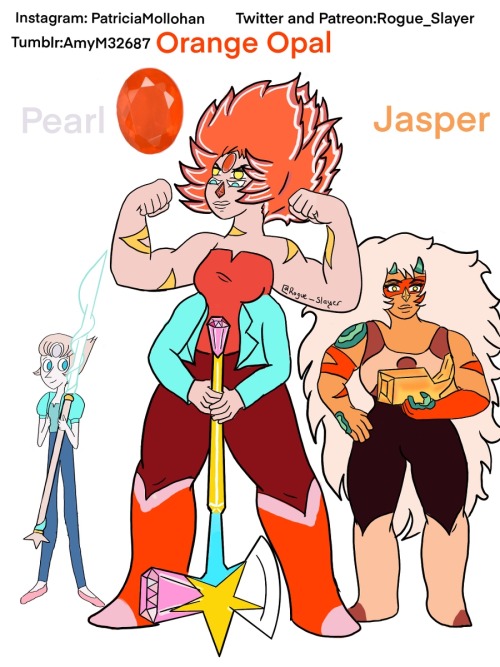 amym32687: Did one hard and one soft shade reboot of my OC Fire Opal. She is a fusion between Pearl