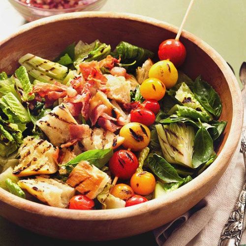 Grilled Romaine Panzanella, #Best, #Grilled, #Hearty, #Romaine, #Salad, #Summer