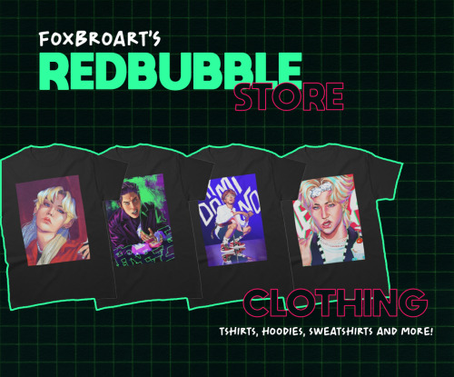 foxbroart: This is the perfect time to get a shirt for the concert or any other cool thing from me!!