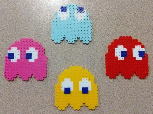 Pac-Man:  Ghosts!Pac-Man is owned by Namco.Find more Pac-Man perler bead patterns and links to my sh