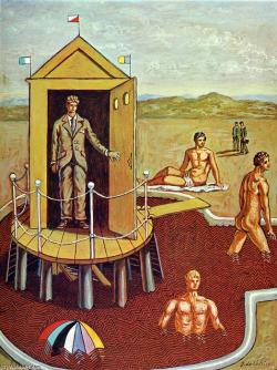 Giorgio de Chirico (Italian, 1888-1978), The Mysterious Bath, 1938. Oil on canvas.