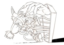 Tier Reward Sketch For Damo Of Sticks Getting Dragged Into A Corruption Coffin. 