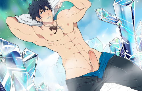 ikurosilver:  It’s been so long since i drew fanart >v>~ it was fun lol XDHere is Gray Fullbuster from Fairy Tail ;9 Enjoy~I am also onkurosilver.deviantart.comikurosilver.tumblr.compixiv.me/kurosilver