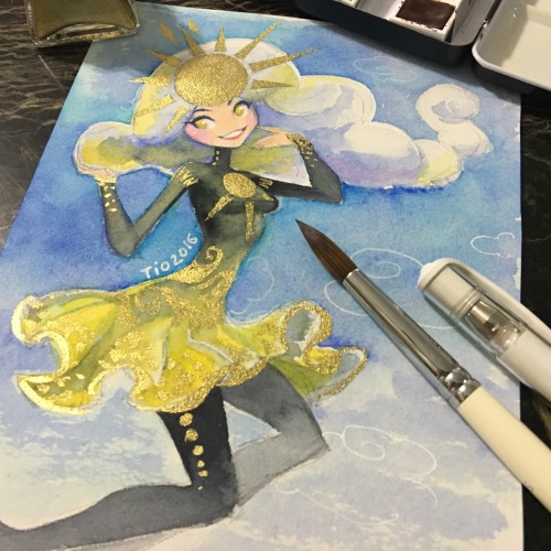 I guess this is a continuation of the previous theme? I think I’m falling in love with gold ink. Eve