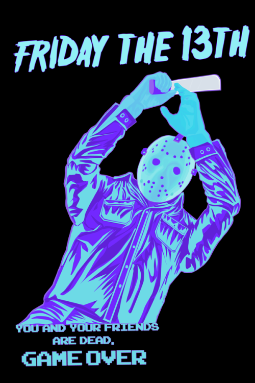 Here’s a Jason Voorhees NES design I just finished up! Can buy it on shirts, hoodies, coffee m