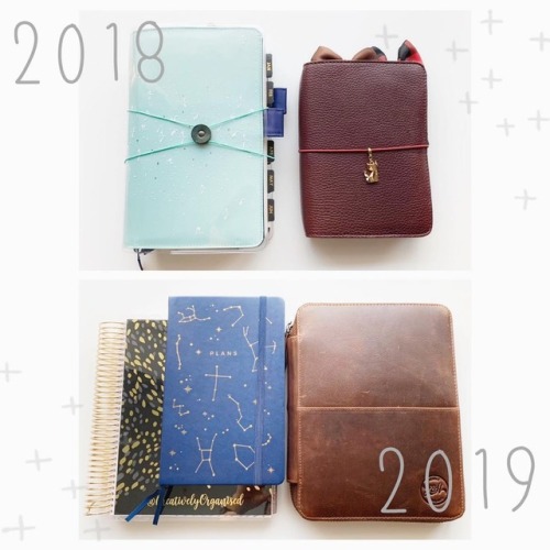 Goodbye to the 2018 set up and hello to 2019! ✨ . . . . #stationery #plannerlove #planner #planning 