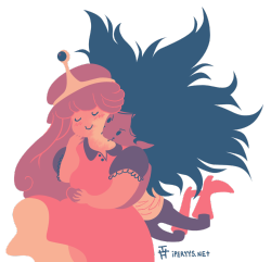 kosmonauttihai:  7 + Princess Bubblegum/Marceline.