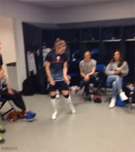 tobin-heath-swag:  tpinoe:   (x)  god i honestly dont see why everyone doesnt love them  Also Alex morgans little dance is absolutely adorable   