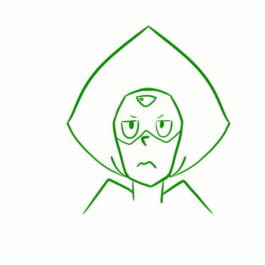 badanimations:  important gem theory!!!!so peridot’s hair is shaped like a diamond, right? and she works for the diamond authority. BUT if she were to have a redemption arc and join the crystal gems, she could change her hair to a star.8^) !!!!!