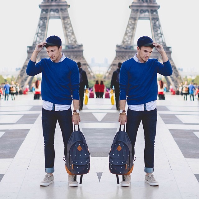 digitaldowntown:  Eiffel Tower love in #Paris wearing #thejeanmachine shirt / @asos