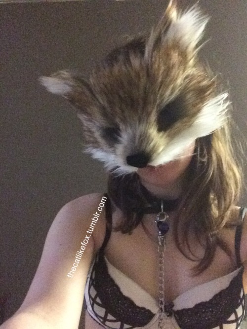 thecatlikefox:  Lonely fox needs dinner. Don’t delete my captions   This mask is pretty interesting. I love it!