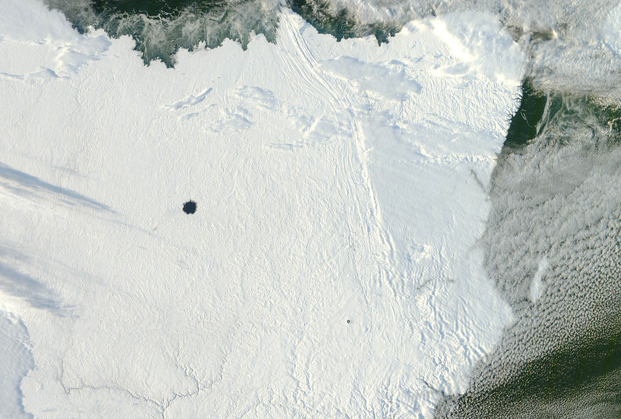 deepseathoughts:  Image from NASA’s Aqua satellite as it passed over northern Quebec