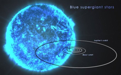 spaceexp: This is the size of a blue supergiant in comparison to our Solar System via reddit