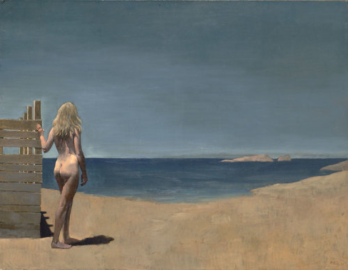 Untitled , Beach Nude   -   Pavlos Samios , 1977Greek, b.1948-oil on canvas,