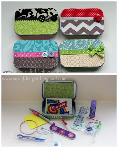 DIY Altoids Tin Emergency Kit Tutorial Cup of Delight here. I like making and getting &ldquo;kits&rd