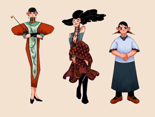 some 1940s china inspired stuff, based on that character i drew during inktober