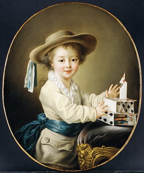 Boy with a House of Cards (c. 1766) Oil on canvas Francois Hubert Drouais (1727 - 1775)