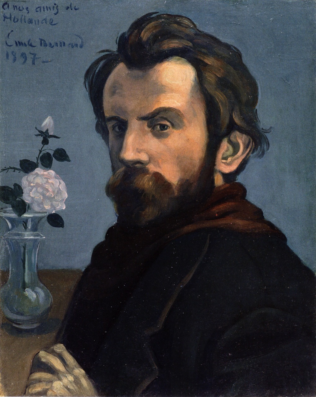 Émile Bernard Self-Portrait with a Vase of Flowers, 1897 oil on canvas Rijksmuseum,