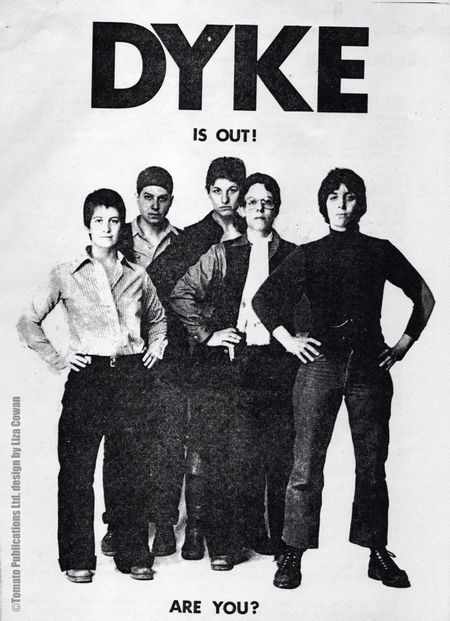 discosangfroid:A flier announcing the creation of DYKE, A Quarterly, a magazine founded in 1976 by L