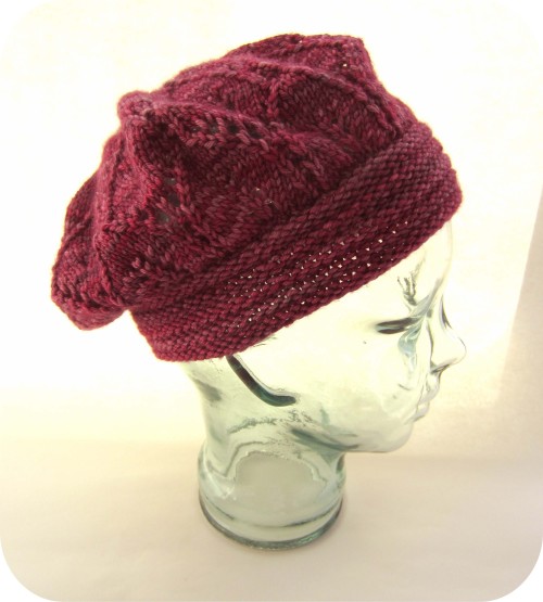 This was my second charity raffle knitted hat- this one was the Elfunny Beret/Hat knitted in Fy