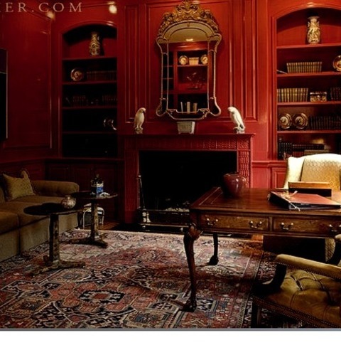 Library AtlantaInspiration For A Mid-sized Transitional Enclosed Dark Wood Floor Living Room Library