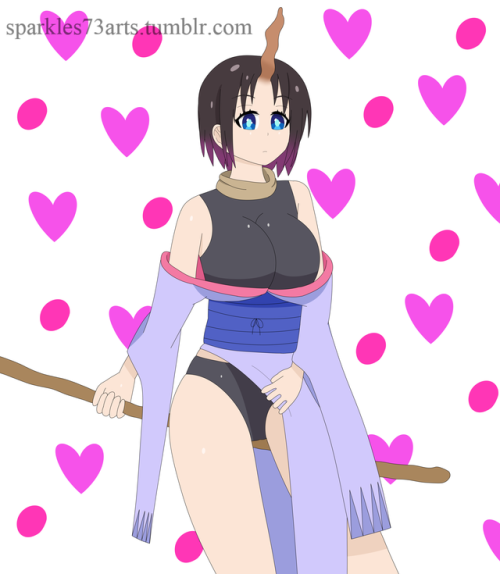 sparkles73arts:Here is Elma from Kobayashi’s Dragon Maid. I tried a different background opposed to 