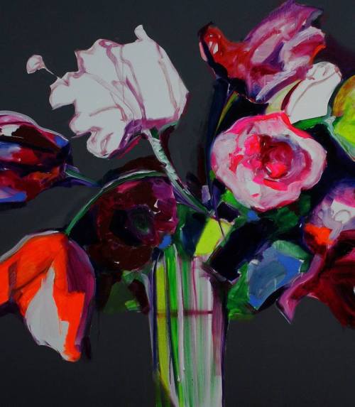 psikonauti:  Patricia Derks (Dutch,contemporary)Flowertime, 2015Oil on Canvas
