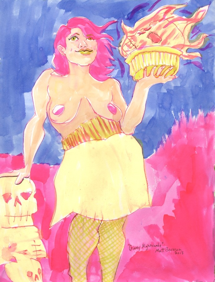 Ink and watercolor on paper, 11&quot;x14&quot;, Matt Bernson 2013 These are