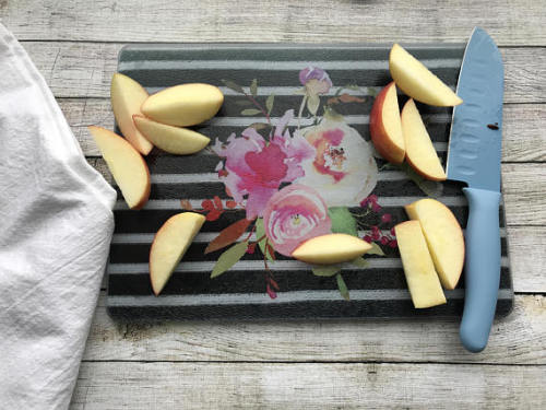 Flower Glass Cutting Board //gracefulguessing