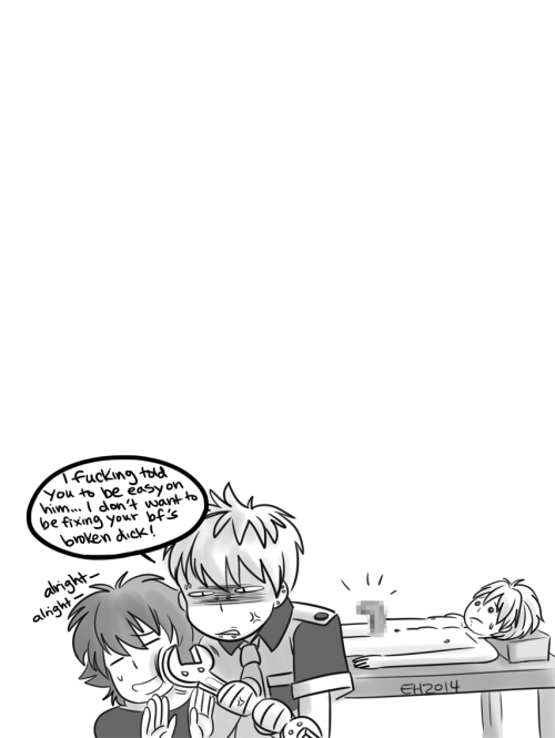hundredpercentofe:  clear having another ‘technical difficulty’ ^q^… by the way, noiz did tell aoba to be easy on him before     