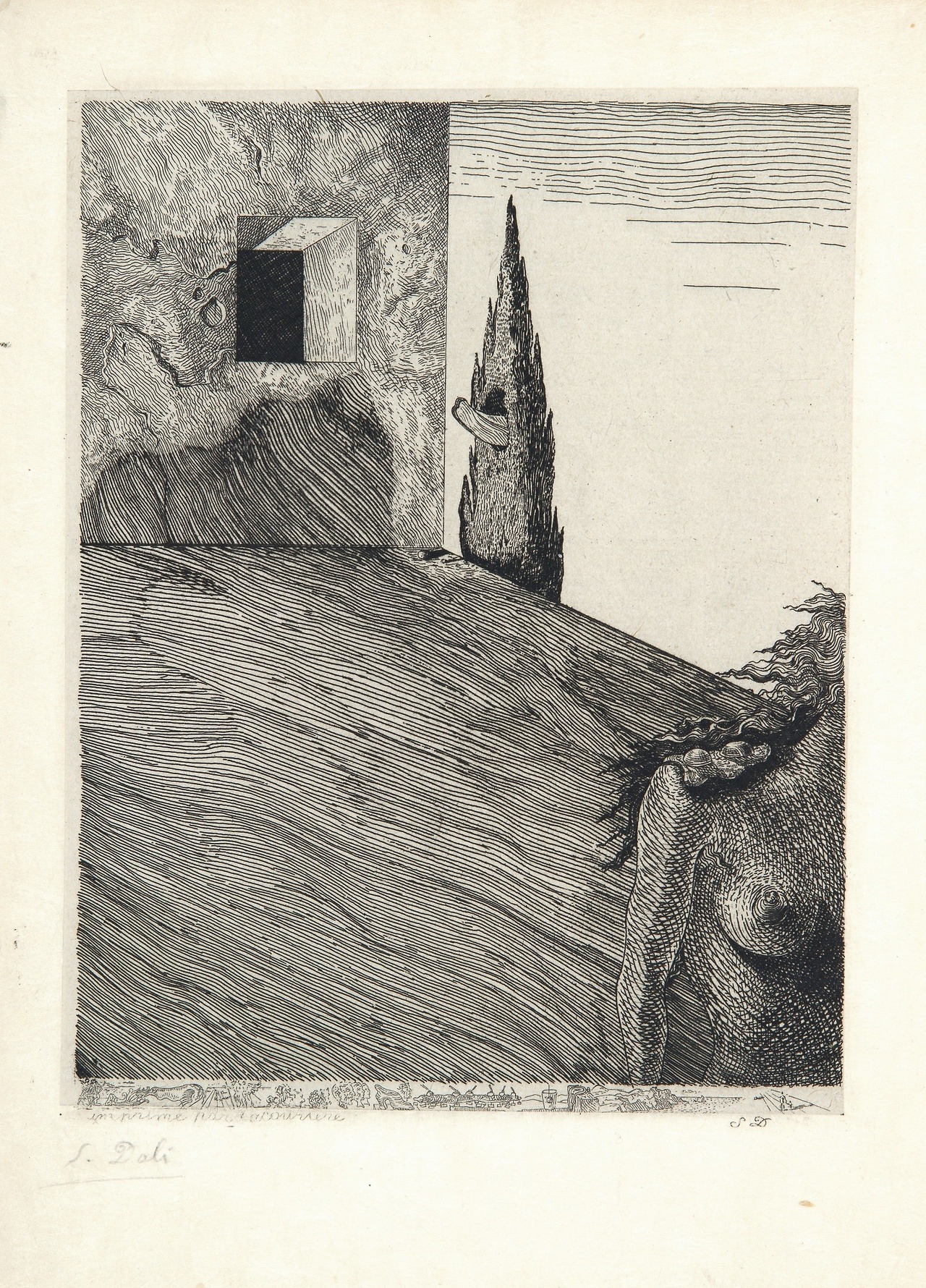 kirgiakos:  Etching by Salvador Dali for André Breton’s ‘’Le Revolver à