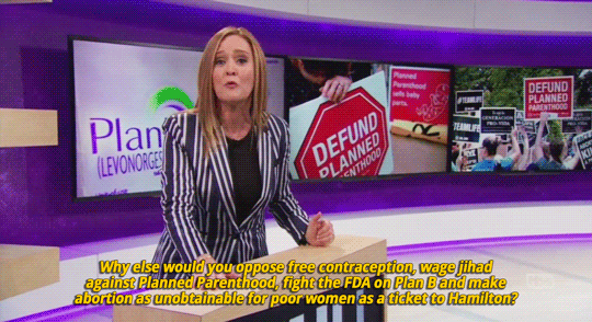 wojo4hitz:sandandglass:Samantha Beequestions why conservatives are opposed to giving diapers to poor