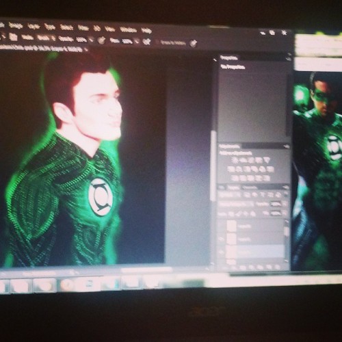 Finally finishing tonight. Chris as Green Lantern :3 #greenlantern #chriscolfer #wip