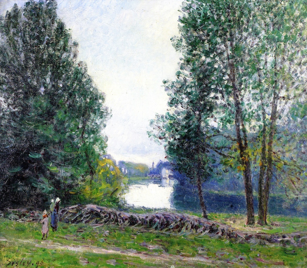 Alfred Sisley (Paris 1839 - Moret-sur-Loing 1899); Banks of the Loing, 1896; oil