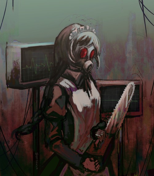 Apparently Its Maid Day Or Somethin Soooo Heres A Gas Mask Maid/cleaner Cause