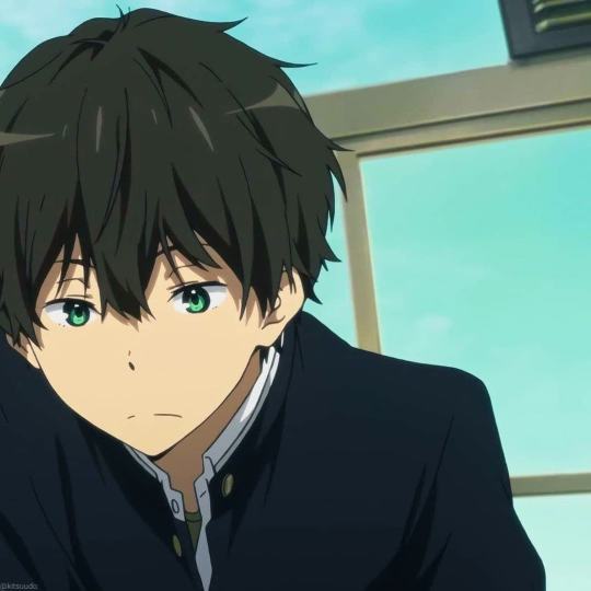 anime. anime icons boy. aesthetic anime icons. hyouka. hyouka icons.  houtarou oreki. oreki icons. dark anime icons.