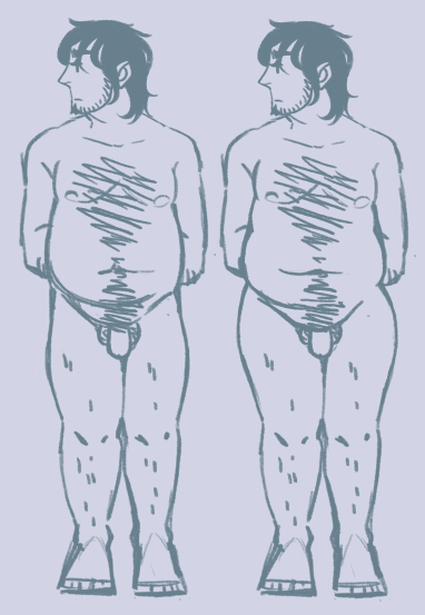 georgiapups:  we were talking about how the boys would likely wind up with permanently widened hips after having their kids, so I decided to explore that~