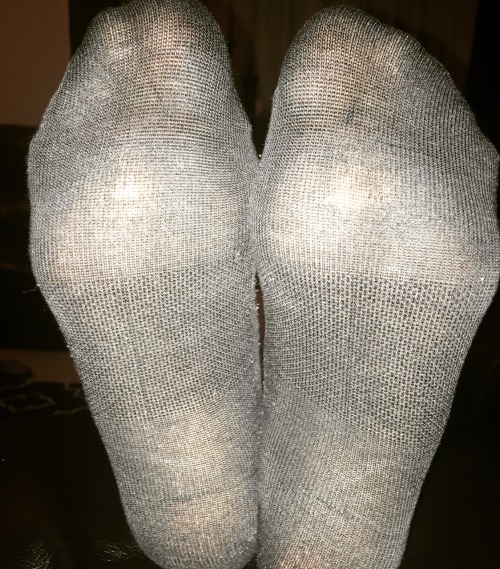 sockjobfantasy:  These black UA anklesocks ALWAYS make him happy 🍆💦💦💦