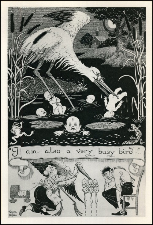 “I am also a very busy bird&hellip;”Frank C. Papé illustration for the 1925 book, Figures of Earth. 