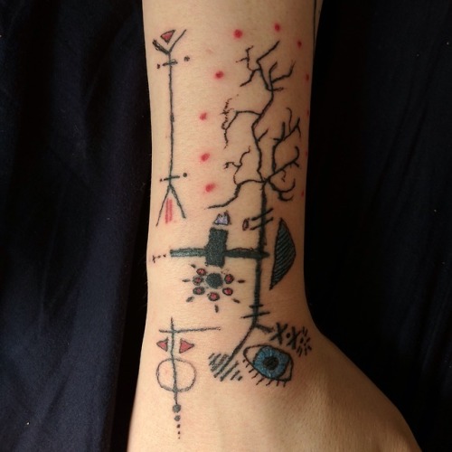 Selected tattoos, 2015-2017Moss Angel