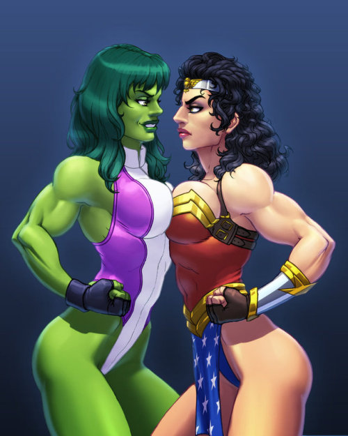 I say an amazonian warrior will always beat an irradiated lawyer.  What do you think?jig