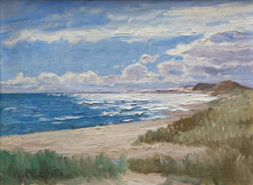 On the beach. Skagen  -  Carl LocherDanish 1851-1915