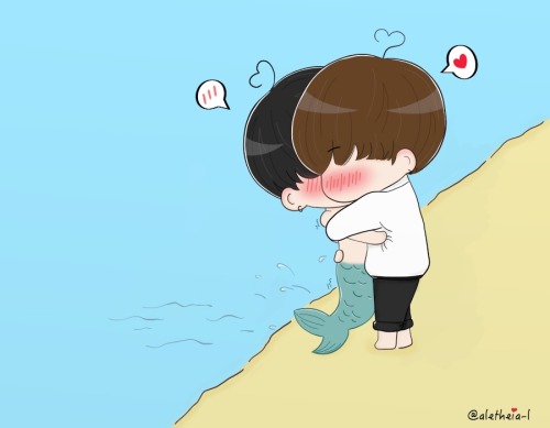 aletheia-l:Jikook♥ version merman for Anon✿. /click for better view/