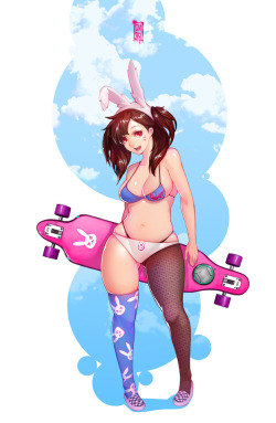 xyzismywaifu: D.va + longboard  