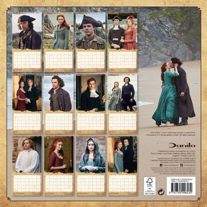 The new official Poldark Calendar 2019 from Danilo - Calendars Uk! There’s 10% off until 16 Se