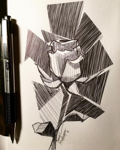 #sammichlap #inktober #rose #love #design #ink #flowers #nature 186/365&hellip; its a little ske