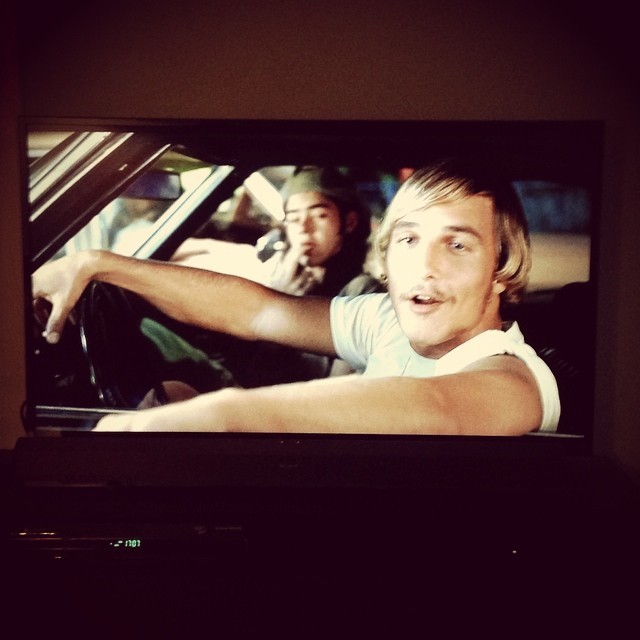 Movie date with @emalandry on a Sunday afternoon… This is one of the greats! Alright Alright Alright!!! #moviedate #dazedandconfused #happy